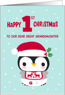 OUR Great Granddaughter’s First Christmas with Baby Penguin in Diapers card