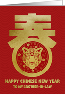 My Brother In Law Chinese New Year Tiger in Spring Chinese character card