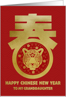 My Granddaughter Chinese New Year Tiger in Spring Chinese character card