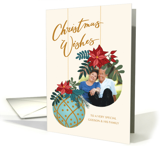 Photo Christmas Wishes for Godson and Family with Hanging... (1750876)