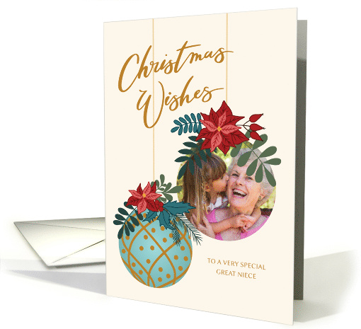 Custom Photo Christmas Wishes for Great Niece with... (1751510)