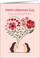 Custom Girlfriend Valentine’s Day with Hedgehogs card