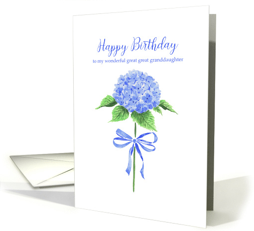 Happy Birthday Great Great Granddaughter with Blue... (1872768)