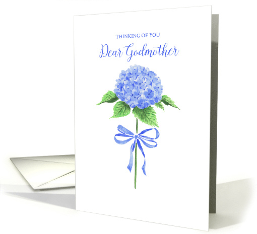 Thinking of You Godmother with Watercolor Hydrangea... (1875846)