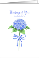 Thinking of You From Both of Us with Watercolor Flower with Bow card