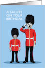 Birthday for Him Dalmatian and Cat Guards Royal Salute card