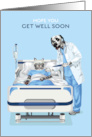 Get Well Soon Dalmatian and Cat Doctor and Patient in Hospital card