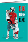 Birthday for Dad Dalmatians and Kitten Family Hug card