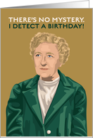Birthday Detective Novelist Agatha Christie There is No Mystery card