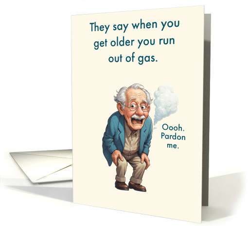 Funny Getting Older Birthday Old Man Farting card (1925564)