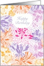 Happy Birthday Dahlia Floral card