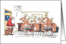 Christmas Humor Reindeers in Bar card