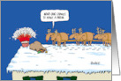 Christmas Humor Reindeers Santa card