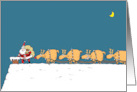 Christmas Humor Santa Stepped in Reindeer Poop card