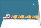 Christmas Humor Santa Stepped in Reindeer Poop card