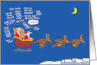 Christmas Humor Santa Takes the Mrs Along card