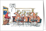 Christmas Humor Reindeers in Bar card