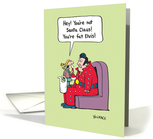 Christmas Humor Fat Elvis Santa card (1740764)