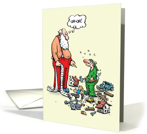 Christmas Humor Drunk Elf card (1740766)