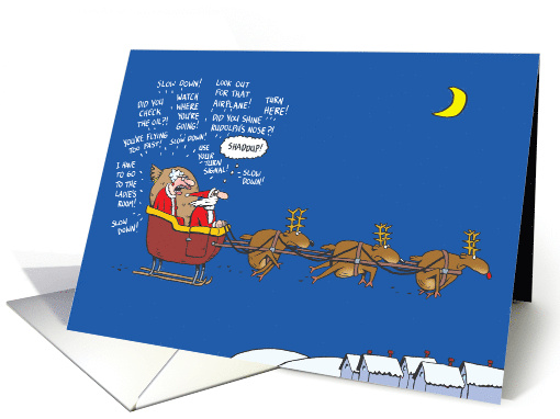 Christmas Humor Santa Takes the Mrs Along card (1742798)