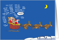Christmas Humor Santa Takes the Mrs Along card