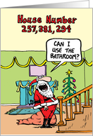 Christmas Humor Santa Needs to Use the Potty card