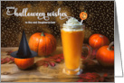 Son and Wife Halloween Wishes for a Latte of Delicious Fun card