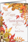 for Both of You Thanksgiving Autumn Leaves and Acrons card