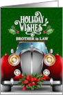 for Brother in Law Red Classic Car Holiday Wishes card