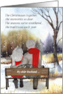 for Husband Senior Citizen Couple Christmas Winter Snow card