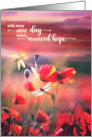 12 Step Recovery Summer Poppies and Dragonflies card