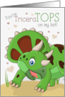 Kid’s Valentine You’re TriceraTOPS Dinosaur Theme card