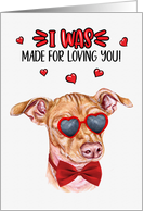 Valentine’s Day Chiweenie Dog Made for Loving You card