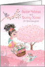 for Granddaughter Easter Wishes and Bunny Kisses card