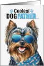 Father’s Day Yorkshire Terrier Dog Coolest Dogfather Ever card