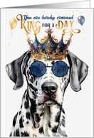 Birthday Dalmatian Dog Funny King for a Day card