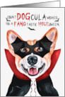 Pembroke Welsh Corgi Dog Funny Halloween Count DOGcula card