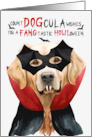 Golden Retriever Dog Funny Halloween Count DOGcula card