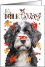 Thanksgiving Portuguese Water Dog Funny Let’s Talk Turkey card