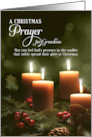 for Grandson Christian Christmas Prayer Glowing Candles card