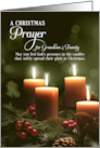 for Grandson and Family Christian Christmas Prayer Glowing Candles card
