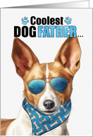 Father’s Day Podengo Dog Coolest Dogfather Ever card