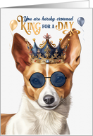 Birthday Portuguese Podengo Pequeno Dog Funny King for a Day card