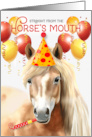 American Miniature Horse Funny Birthday Palomino Coloring card
