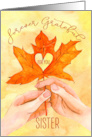 for Sister Thanksgiving Forever Grateful for YOU card