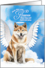 Pet Sympathy Loss of a Dog Akita Angel card