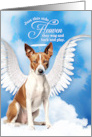 Pet Sympathy Loss of a Dog Basenji Angel card
