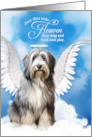 Pet Sympathy Loss of a Dog Bearded Collie Angel card