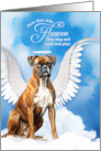 Pet Sympathy Loss of a Dog Boxer Angel card