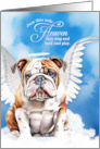 Pet Sympathy Loss of a Dog Bulldog Angel card